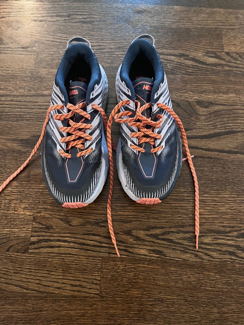 Hoka One One Speedgoat 4 Navy Trail Shoes - Size 7.5 (Read Description)